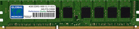 4GB DDR3 1600MHz PC3-12800 240-PIN ECC DIMM (UDIMM) MEMORY RAM FOR SUN SERVERS/WORKSTATIONS